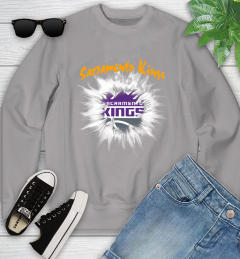 Sacramento Kings NBA Basketball Rip Sports Youth Sweatshirt 3
