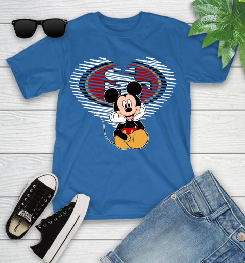 NFL San Francisco 49ers The Heart Mickey Mouse Disney Football T Shirt_000 Youth T-Shirt 12