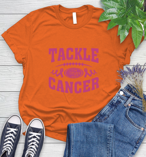 San Francisco 49ers Tackle Breast Cancer Women's T-Shirt 4