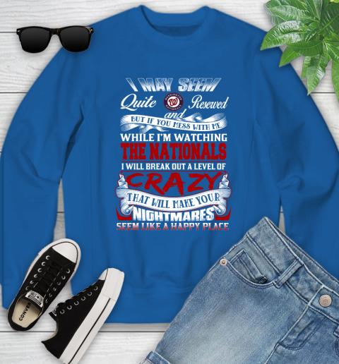 Washington Nationals MLB Baseball Don't Mess With Me While I'm Watching My Team Youth Sweatshirt 7
