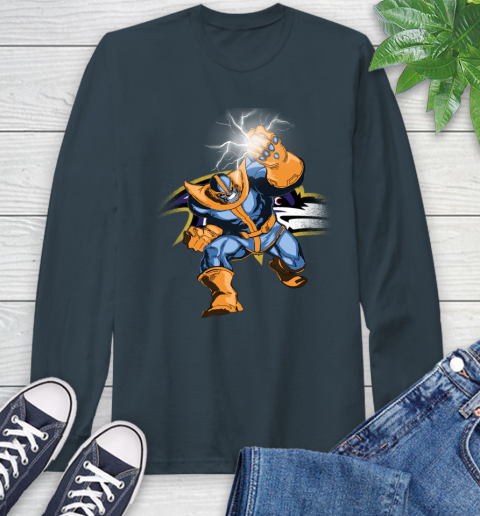 Baltimore Ravens NFL Football Thanos Avengers Infinity War Marvel Long Sleeve T-Shirt 9
