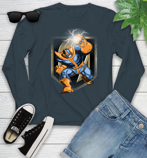 Vegas Golden Knights NHL Hockey Thanos Avengers Infinity War Marvel Youth Long Sleeve 9