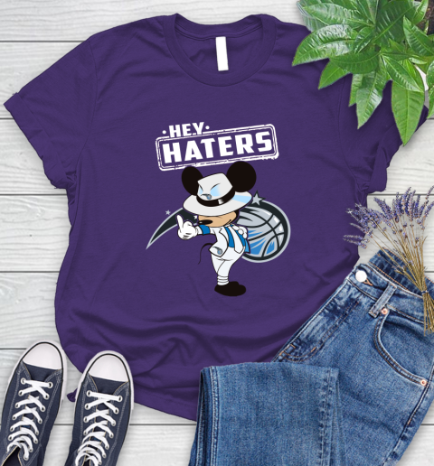 NBA Hey Haters Mickey Basketball Sports Orlando Magic Women's T-Shirt 4