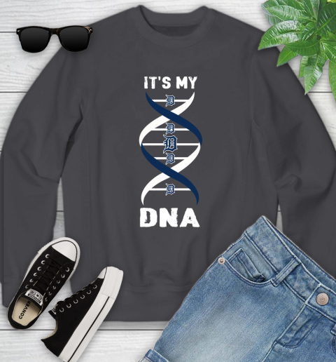 Detroit Tigers MLB Baseball It's My DNA Sports Youth Sweatshirt 5