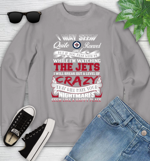 Winnipeg Jets NHL Hockey Don't Mess With Me While I'm Watching My Team Youth Sweatshirt 3
