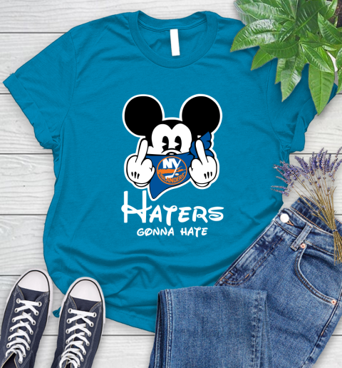 NHL New York Islanders Haters Gonna Hate Mickey Mouse Disney Hockey T Shirt Women's T-Shirt 10