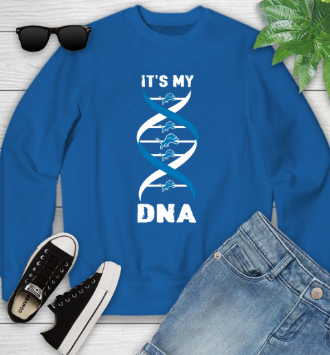 Detroit Lions NFL Football It's My DNA Sports Youth Sweatshirt 7