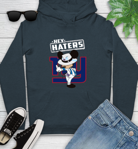 NFL Hey Haters Mickey Football Sports New York Giants Youth Hoodie