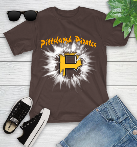 Pittsburgh Pirates MLB Baseball Adoring Fan Rip Sports Youth T-Shirt 7