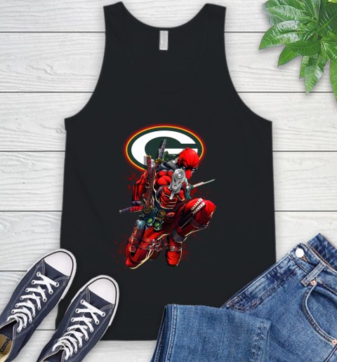 Nfl Deadpool Marvel Comics Sports Football Green Bay Packers Tank
