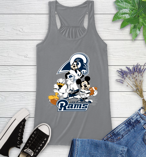 NFL Los Angeles Rams Mickey Mouse Donald Duck Goofy Football Shirt Racerback Tank 4