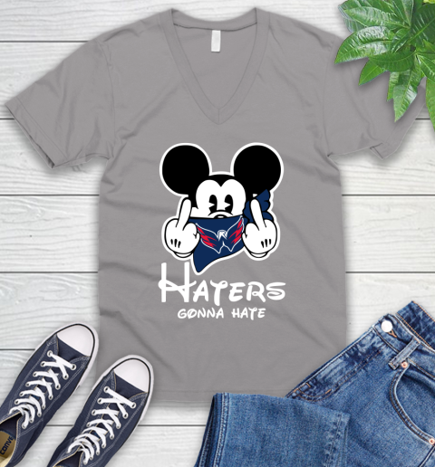 NHL Washington Capitals Haters Gonna Hate Mickey Mouse Disney Hockey T Shirt V-Neck T-Shirt 3