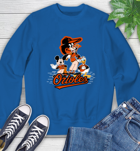 MLB Baltimore Orioles Mickey Mouse Donald Duck Goofy Baseball T Shirt Sweatshirt 9