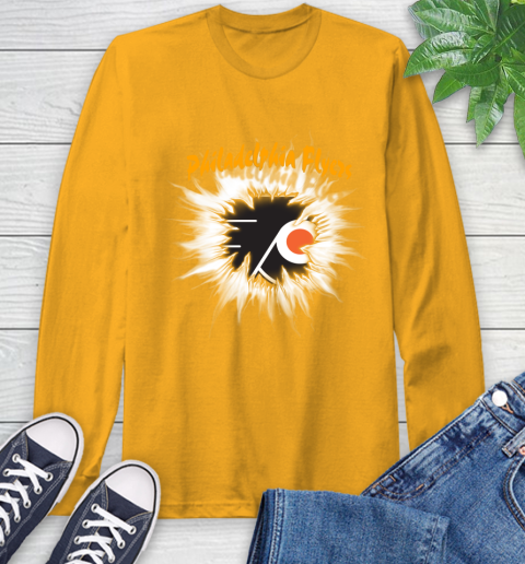 Philadelphia Flyers NHL Hockey Adoring Fan Rip Sports Long Sleeve T-Shirt 2