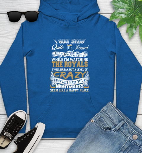 Kansas City Royals MLB Baseball Don't Mess With Me While I'm Watching My Team Youth Hoodie - Image 12
