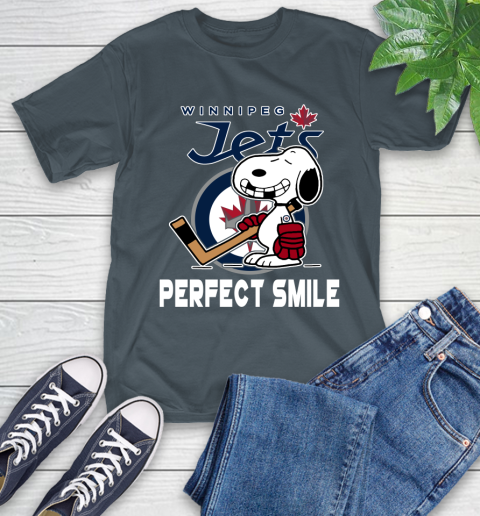 NHL Winnipeg Jets Snoopy Perfect Smile The Peanuts Movie Hockey T Shirt T-Shirt 10
