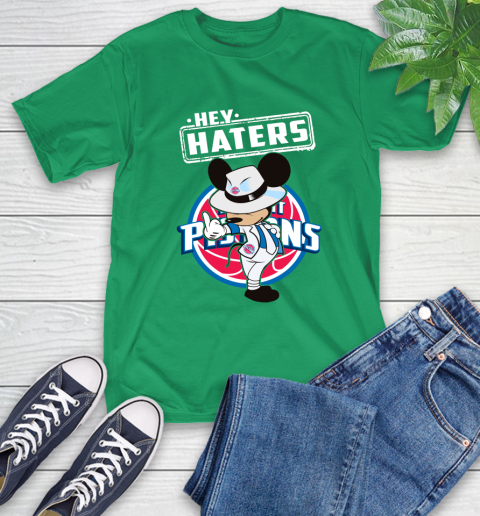 NBA Hey Haters Mickey Basketball Sports Detroit Pistons T-Shirt 7