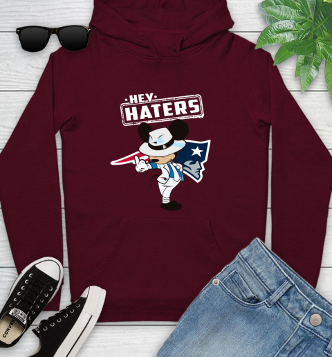 NFL Hey Haters Mickey Football Sports New England Patriots Youth Hoodie 7