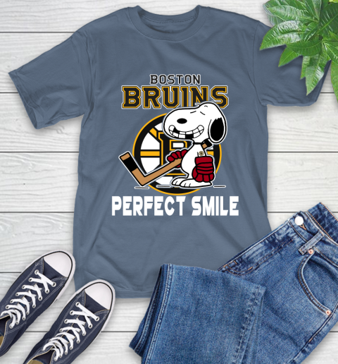 NHL Boston Bruins Snoopy Perfect Smile The Peanuts Movie Hockey T Shirt T-Shirt 8