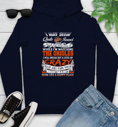 Baltimore Orioles MLB Baseball Don't Mess With Me While I'm Watching My Team Youth Hoodie 3