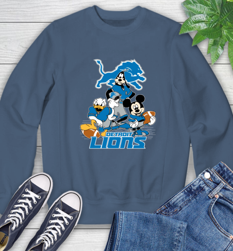 NFL Detroit Lions Mickey Mouse Donald Duck Goofy Football Shirt Sweatshirt 8