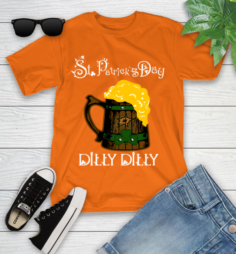 NHL Dallas Stars St Patrick's Day Dilly Dilly Beer Hockey Sports Youth T-Shirt 9