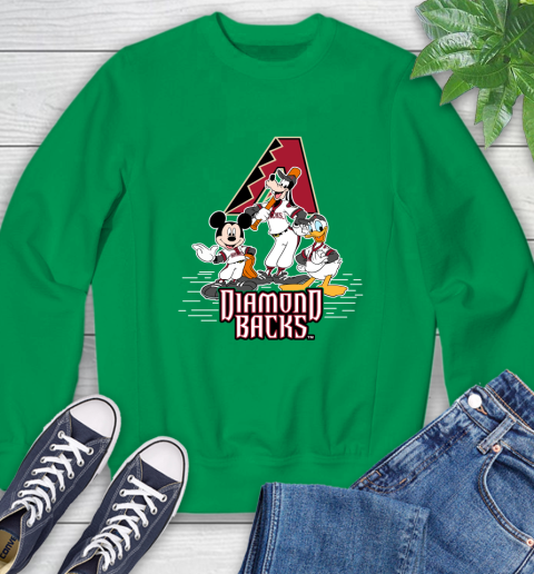 MLB Arizona Diamondbacks Mickey Mouse Donald Duck Goofy Baseball T Shirt Sweatshirt 7