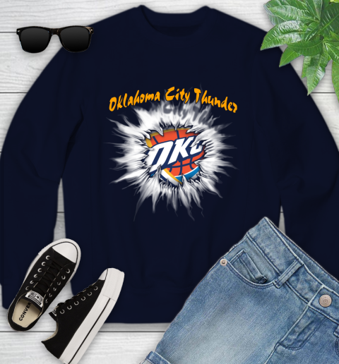 Oklahoma City Thunder NBA Basketball Rip Sports Youth Sweatshirt 2