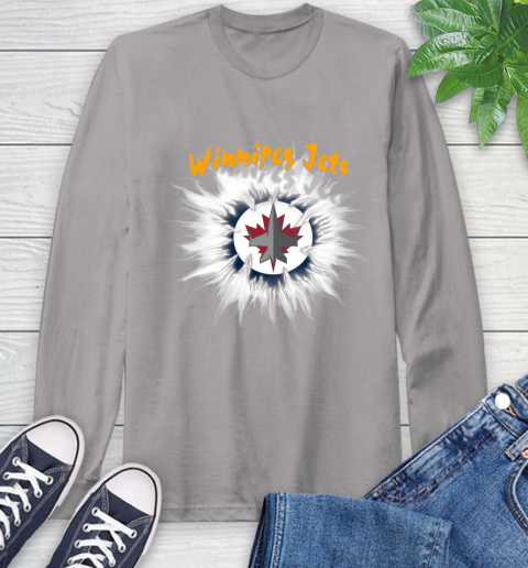 Winnipeg Jets NHL Hockey Adoring Fan Rip Sports Long Sleeve T-Shirt 6