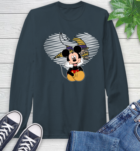 NFL Minnesota Vikings The Heart Mickey Mouse Disney Football T Shirt_000 Long Sleeve T-Shirt 9