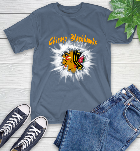 Chicago Blackhawks NHL Hockey Adoring Fan Rip Sports T-Shirt 8