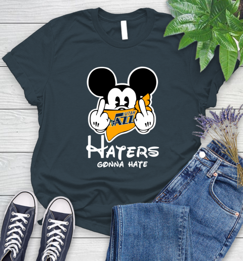 NBA Utah Jazz Haters Gonna Hate Mickey Mouse Disney Basketball T Shirt Women's T-Shirt 11