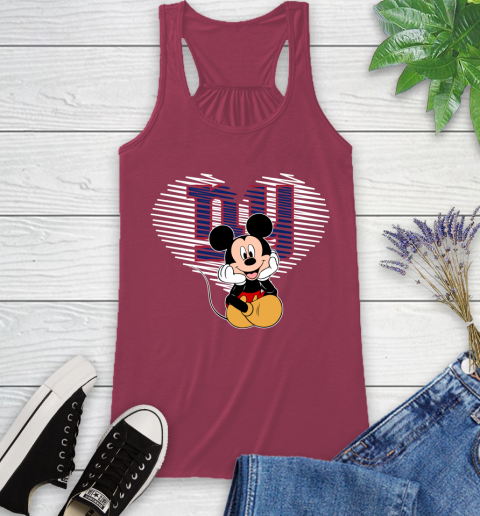 NFL New York Giants The Heart Mickey Mouse Disney Football T Shirt_000 Racerback Tank 7