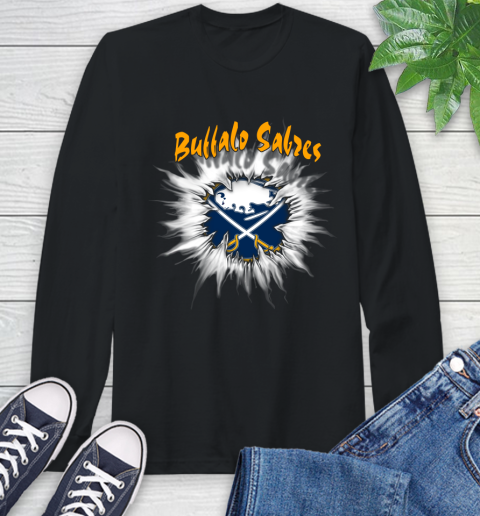Buffalo Sabres NHL Hockey Adoring Fan Rip Sports Long Sleeve T-Shirt