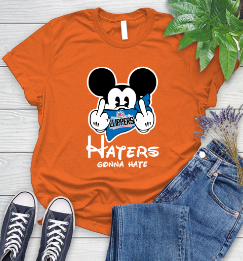 NBA LA Clippers Haters Gonna Hate Mickey Mouse Disney Basketball T Shirt Women's T-Shirt 3