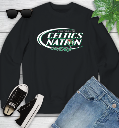 NBA A True Friend Of The Boston Celtics Dilly Dilly Basketball Sports Youth Sweatshirt