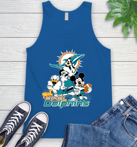 NFL Miami Dolphins Mickey Mouse Donald Duck Goofy Football Shirt Tank Top 4