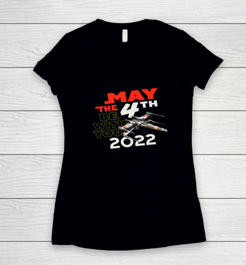 Star Wars May The 4th Be With You 2022 X Wing Women's V-Neck T-Shirt