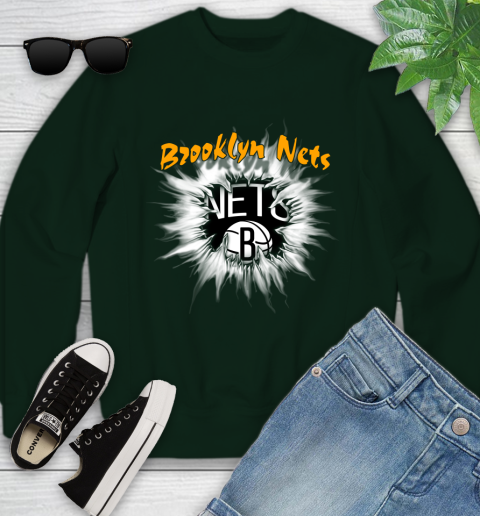 Brooklyn Nets NBA Basketball Rip Sports Youth Sweatshirt 9
