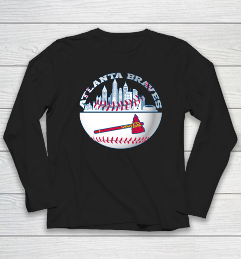 Atlanta Baseball Distressed Game Day Brave Vintage Fan Lover Long Sleeve T-Shirt