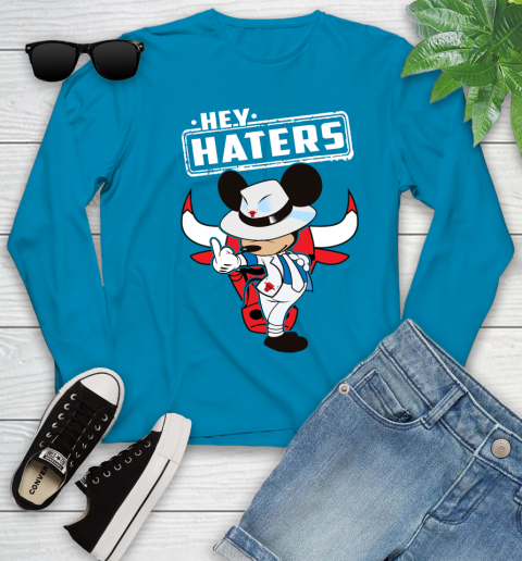 NBA Hey Haters Mickey Basketball Sports Chicago Bulls Youth Long Sleeve 8