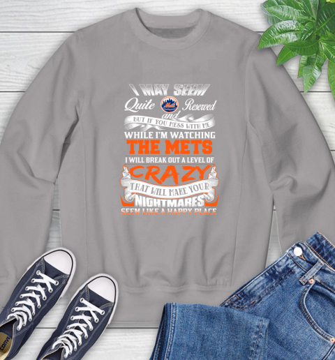 New York Mets MLB Baseball Don't Mess With Me While I'm Watching My Team Sweatshirt 5
