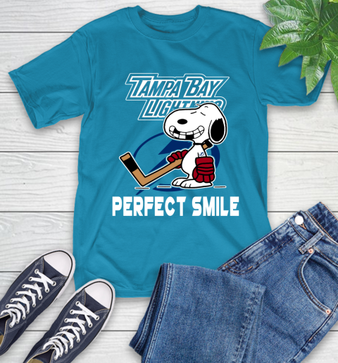 NHL Tampa Bay Lightning Snoopy Perfect Smile The Peanuts Movie Hockey T Shirt T-Shirt 9