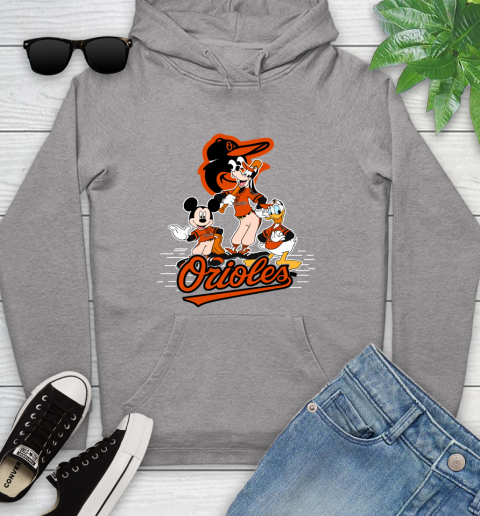 Baltimore Orioles Mickey Donald And Goofy Baseball Youth T-Shirt 