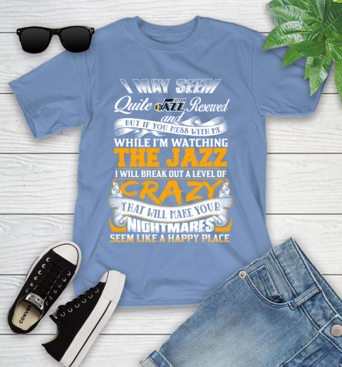 Utah Jazz NBA Basketball Don't Mess With Me While I'm Watching My Team Youth T-Shirt 15