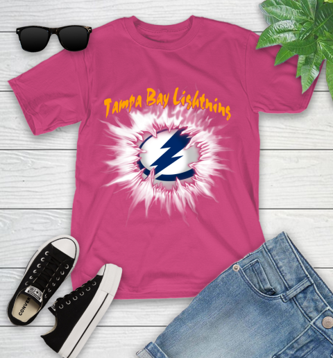 Tampa Bay Lightning NHL Hockey Adoring Fan Rip Sports Youth T-Shirt 11