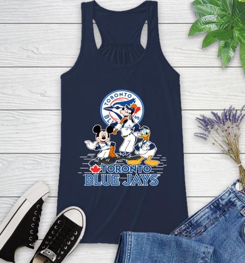 MLB Toronto Blue Jays Mickey Mouse Donald Duck Goofy Baseball T Shirt Racerback Tank 9