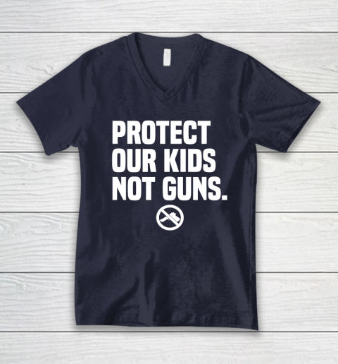 Wear Orange Protect Our Kids Not Guns Shirt End Gun Violence V-Neck T-Shirt 2