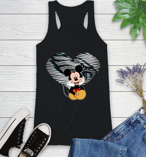 NFL Philadelphia Eagles The Heart Mickey Mouse Disney Football T Shirt_000 Racerback Tank