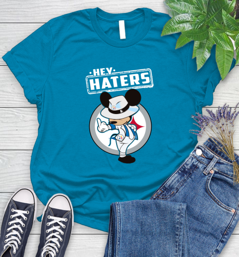 NFL Hey Haters Mickey Football Sports Pittsburgh Steelers Women's T-Shirt 10
